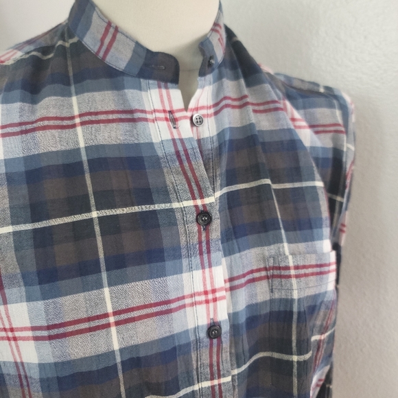 MADEWELL WHEATON PLAID POPOVER RED/WHITE/BLACK WOMEN'S SHIRT SIZE SMALL - Picture 10 of 16